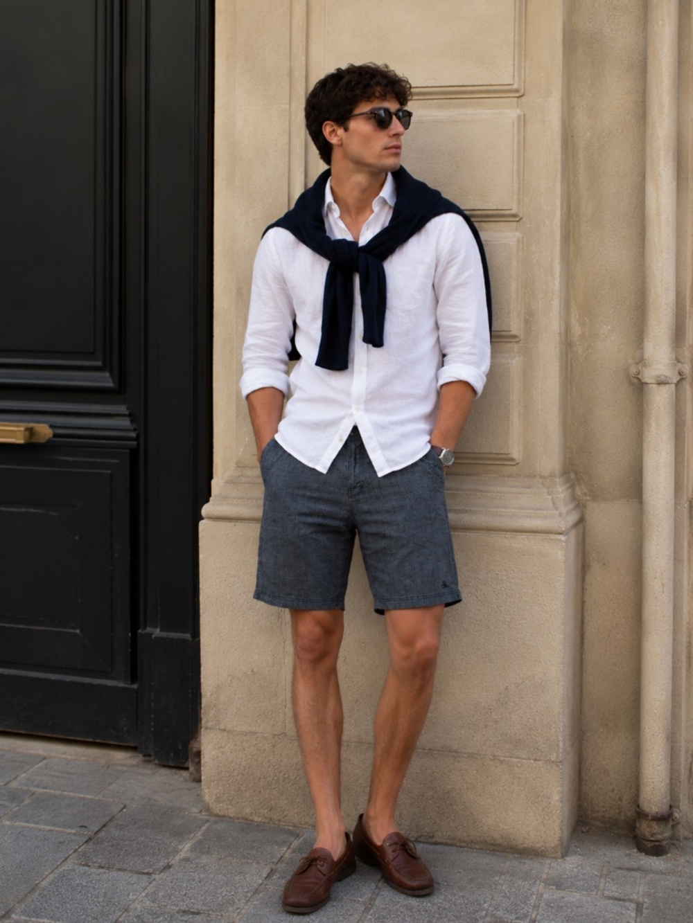 Prana Men's Charcoal Gray Flat-Front Shorts European Summer Preppy